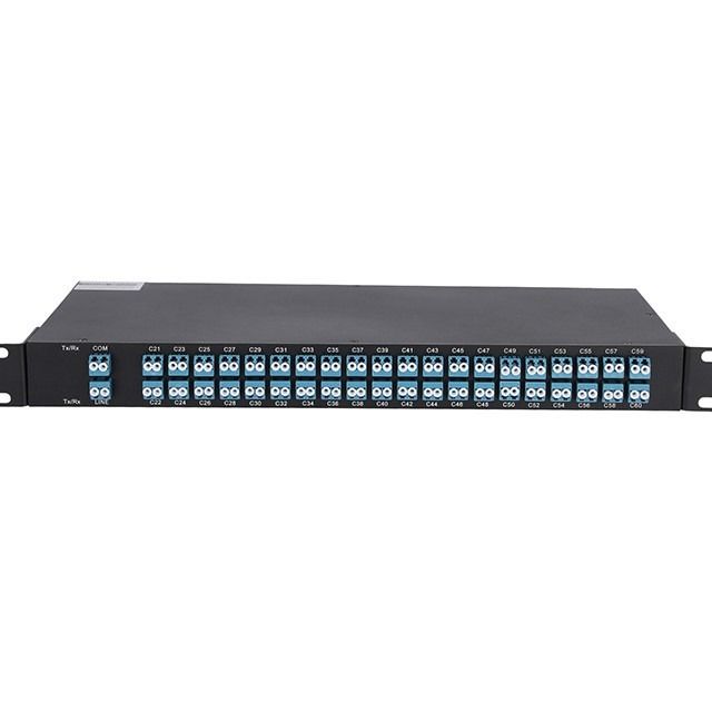 1U 19inch Rack Dual Fiber 40CH C21-C60 DWDM MUX DEMUX With 1310nm and Monitor Port LC/UPC