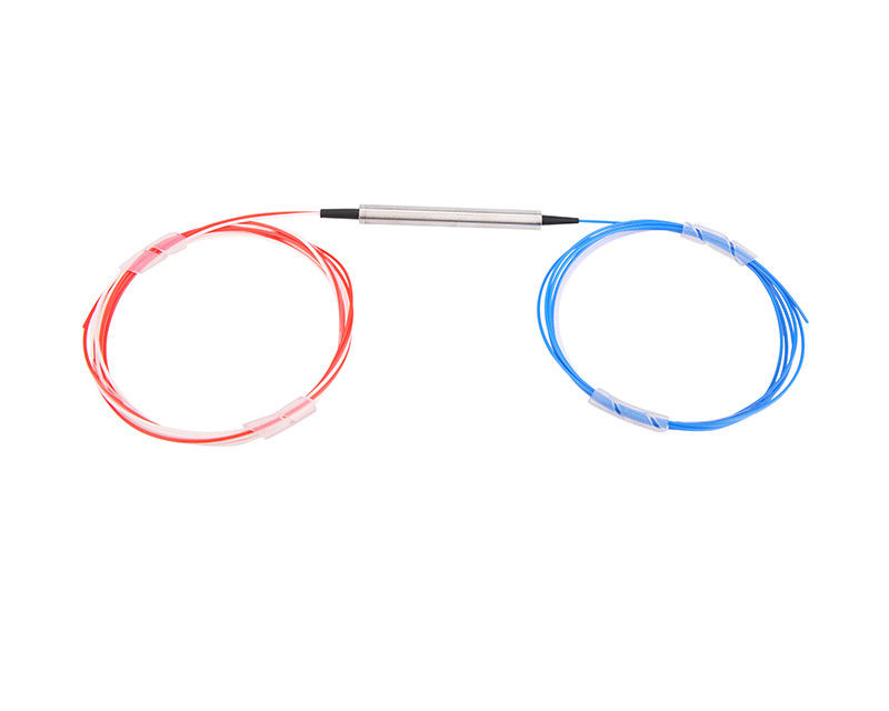 Filter 1x2 Fiber Optical Bare CWDM Multiplexer With Steel Tube 1270 To 1610nm