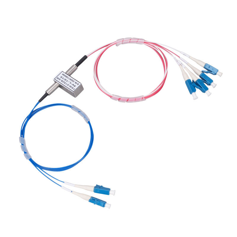 Bypass 1x2 Optical Switch Fiber Optic Network Switch For Testing Wavelength 1310nm 1550nm