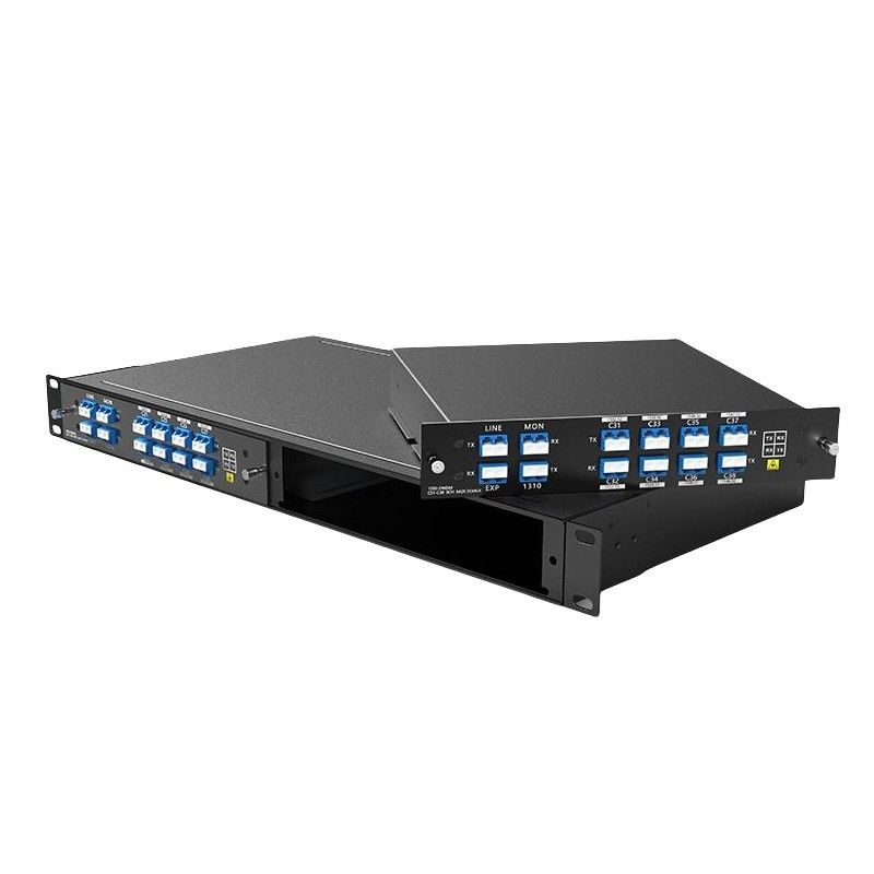 High Density 1U Rack 8CH Oadm DWDM MUX DEMUX With EXP Monitor Port LC UPC