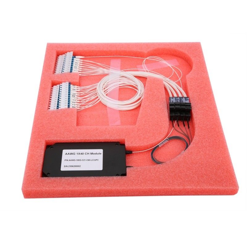 Flat Top Gaussian AWG Module 100GHz AAWG DWDM 40CH 48CH Module 300mW For ROADM Systems
