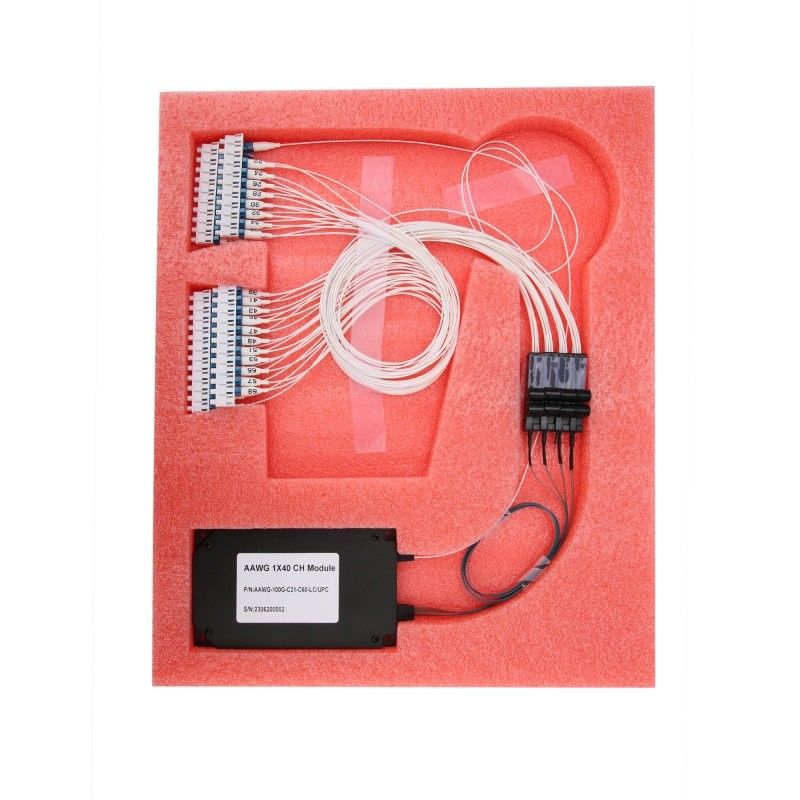 Flat Top Gaussian AWG Module 100GHz AAWG DWDM 40CH 48CH Module 300mW For ROADM Systems