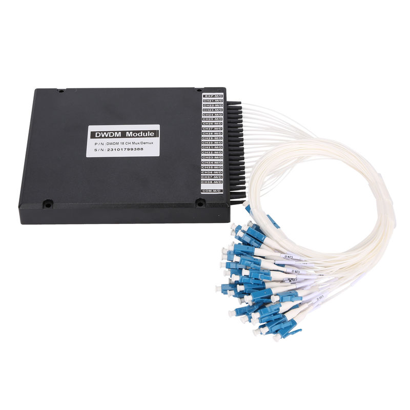 500mW Passive DWDM 18CH DEMUX Passive MUX  Handling SMF 28e Fiber C22 To C39