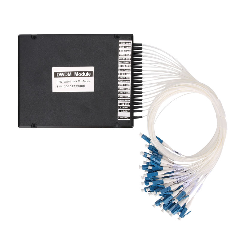 500mW Passive DWDM 18CH DEMUX Passive MUX  Handling SMF 28e Fiber C22 To C39