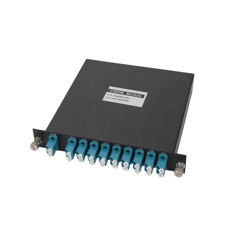 Black  Plug And Play 8 Channel Mux Demux Cwdm LGX Box Low Insertion Loss