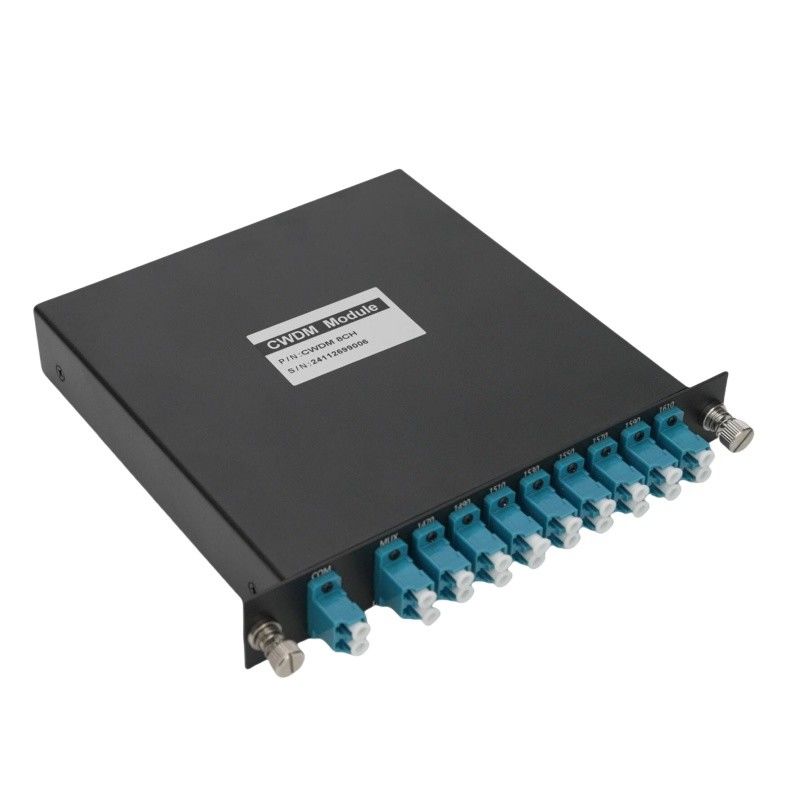 Black  Plug And Play 8 Channel Mux Demux Cwdm LGX Box Low Insertion Loss
