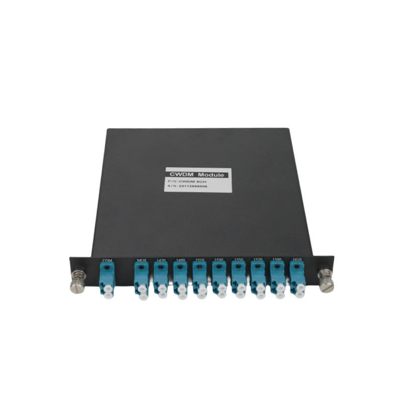 Black  Plug And Play 8 Channel Mux Demux Cwdm LGX Box Low Insertion Loss