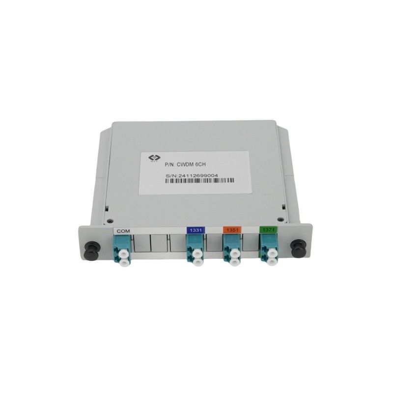 6CH CWDM Modules 1271-1371nm Mux/Demux Singel Fiber Low Insertion Loss High Isolation And Directivity Accept Customization