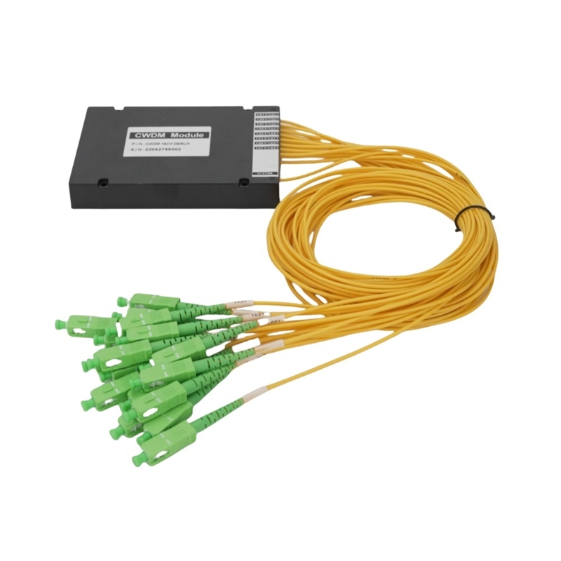 Wavelength Division Multiplexing with 16 Channel CWDM Mux Demux Module and Low Insertion Loss for High Density Networks