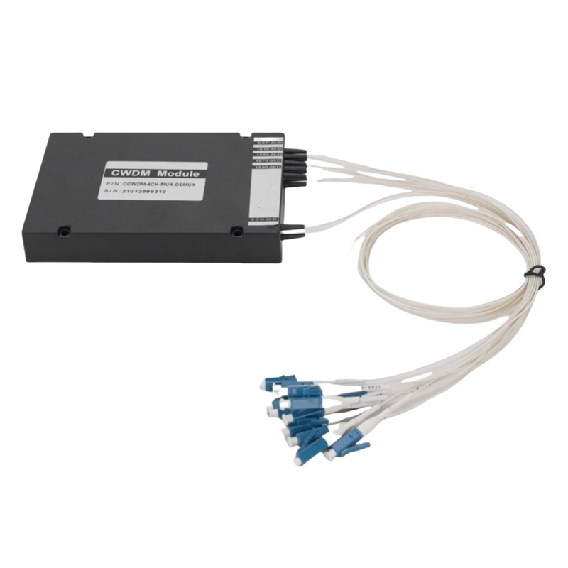 Dual Fiber 4 Channels CWDM Mux Demux 1350 to 1410nm Low PDL Polarization Dependent Loss for Optimal Performance