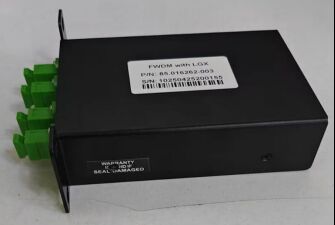 FWDM LGX Box Bypass Fliter Chassis bypass 1650nm T1260-1580nm R1630-1670nm składa się z 2 filtrów FWDM Centralne długości fali 1310,1550,1650nm