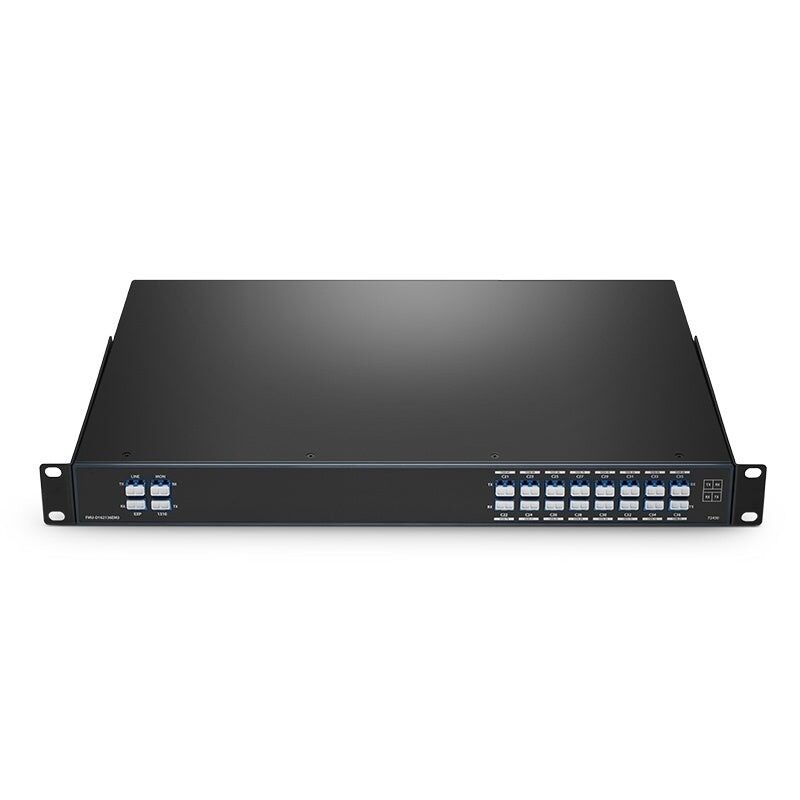Dual Fiber 16 Channel DWDM Mux Demux C41 to C56 1U 19 Rack LC UPC with EXP