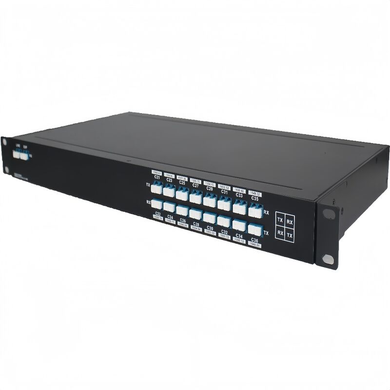 16 Channels DWDM MUX DEMUX with Low Insertion Loss and Expansion Port for Future Bandwidth