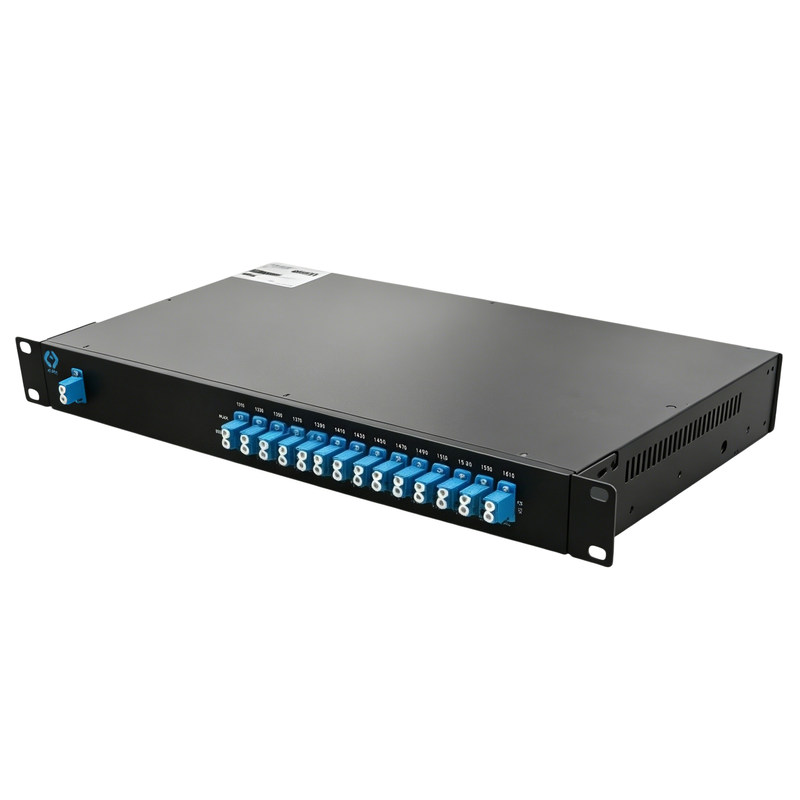 Industrial Temp 1RU 16+1 Channel CWDM Multiplexer Demultiplexer LC/UPC with Monitor Port 1310-1610nm