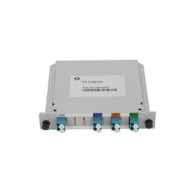 Hot Swappable 6Ch CWDM OADM Fiber MUX DEMUX Single Fiber Grid Compliant Telecom Module